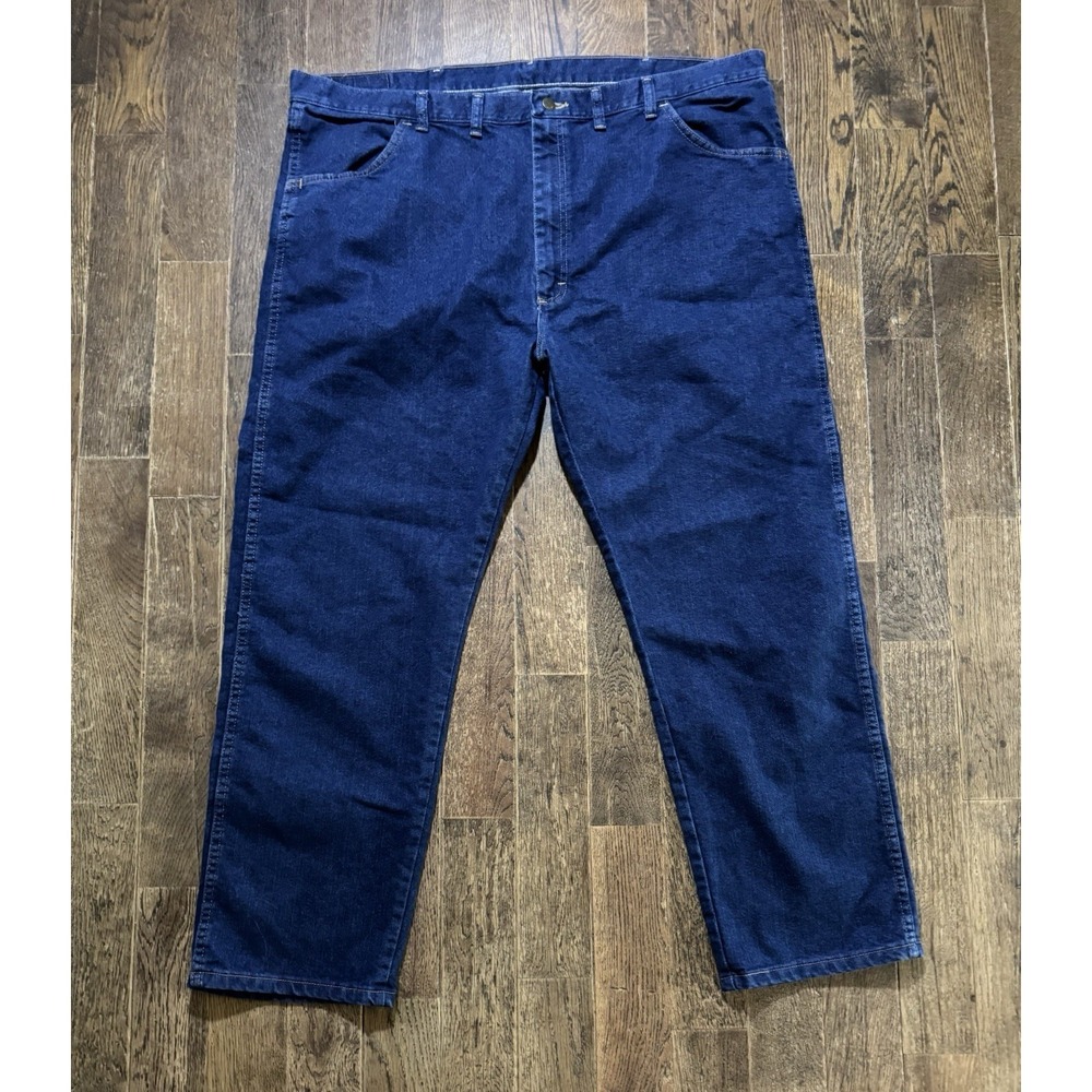 Wrangler Premium Straight Leg Jeans Mens 44x29 Blue Excellent Regular Fit